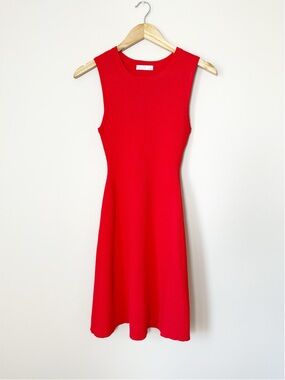Active USA Red Tank Top Dress Ribbed size L